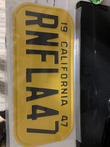 Customer photo review of 1947 CALIFORNIA LICENSE PLATE 6"x14" (351.5mm x 156.5mm)