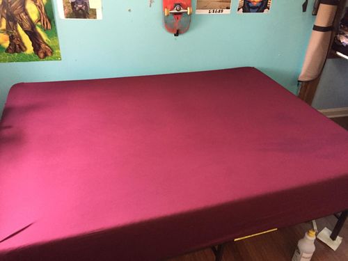 Customer photo review of 4 Way Stretchable Elastic Fitted Bedsheet