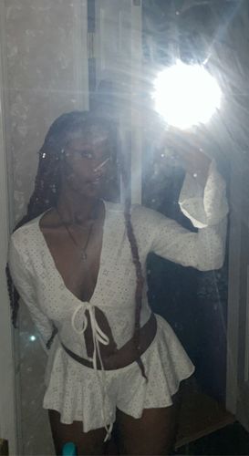 Customer photo review of Anne Babygirl Crop Top + Short Set