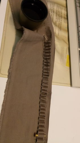 Customer photo review of Leather Cartridge Loops Stitching Guide - Free Printable Template
