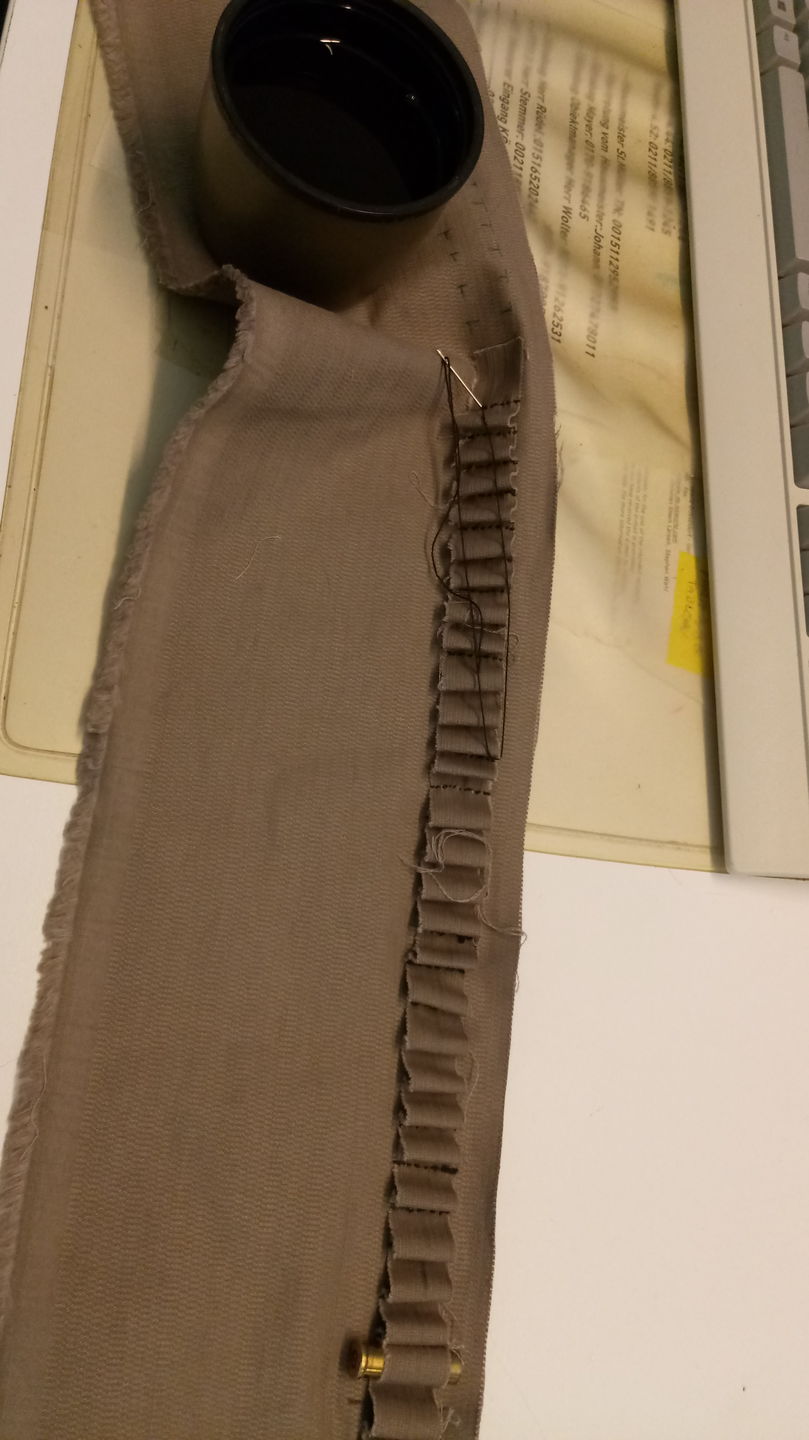 Customer photo review of Leather Cartridge Loops Stitching Guide - Free Printable Template