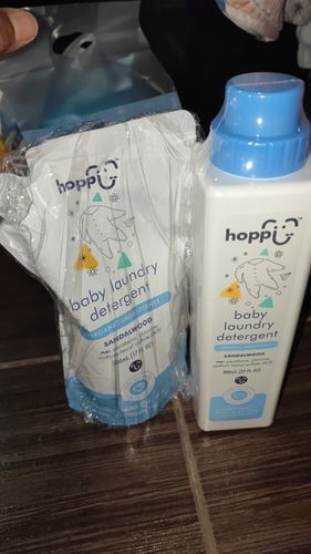 Customer photo review of Hoppi baby laundry detergent, 800ml (Bottle)