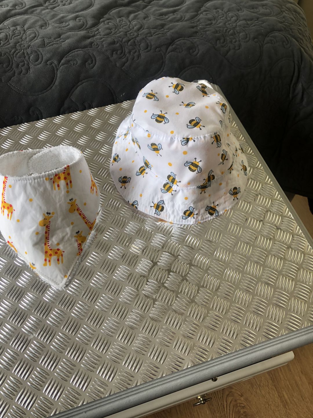 Customer photo review of Giraffes on White Polycotton Fabric