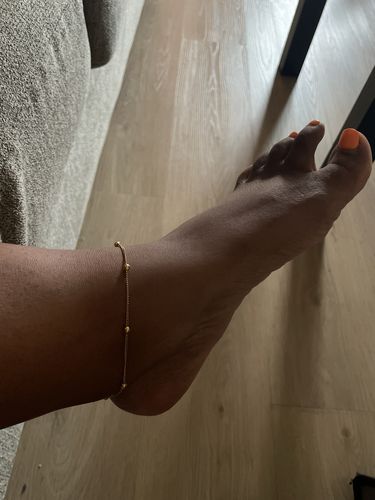 Customer photo review of Bracelet de cheville Darling - Plaqué Or