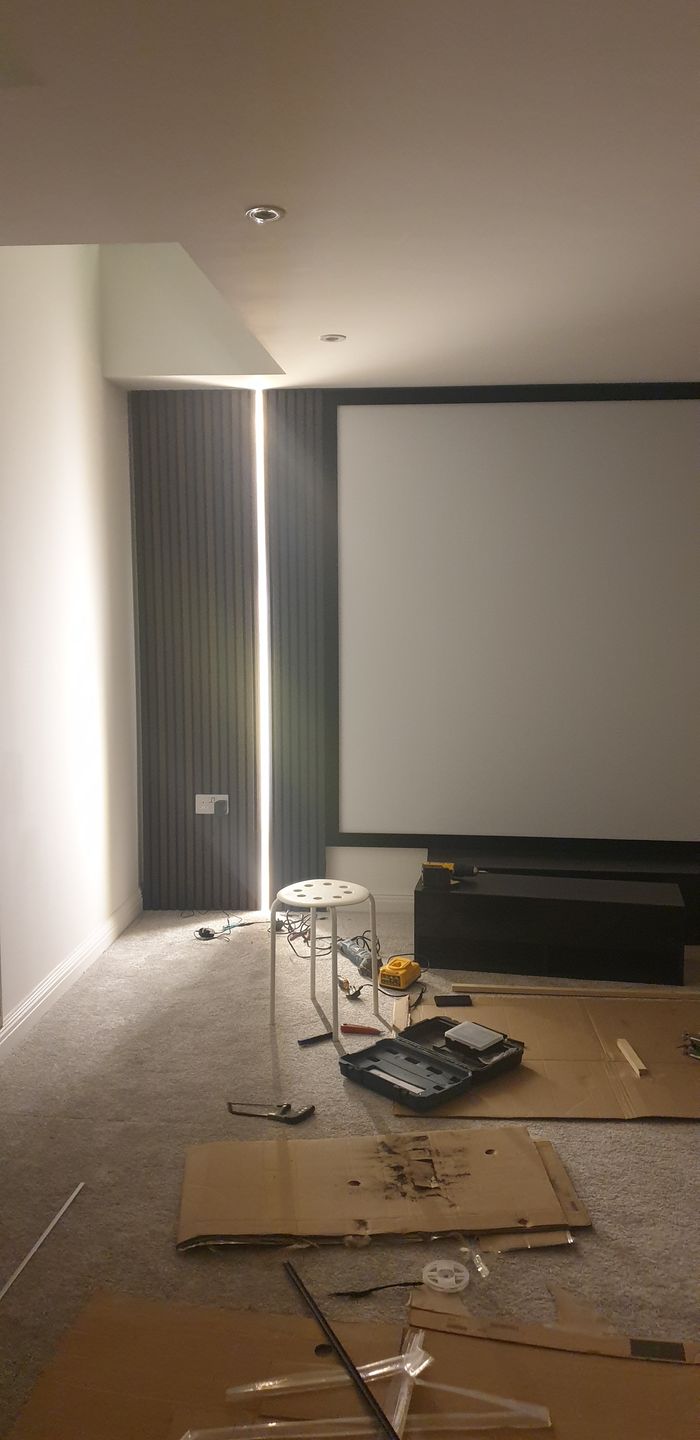 Customer photo review of SlatWall Acoustic Walnut