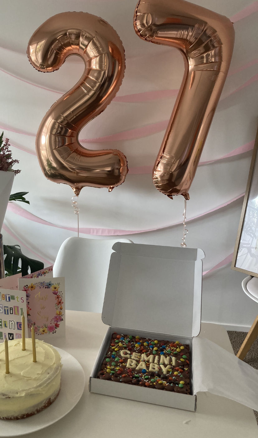 Customer photo review of Custom message brownie