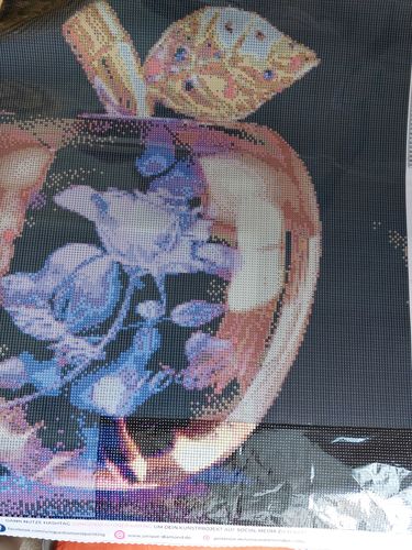Customer photo review of 5D Diamond Painting Kristallapfel mit Rose