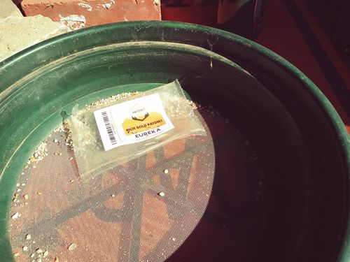 Customer photo review of Goldn Paydirt 'EUREKA' Panning Pay Dirt Bag Gold Paydirt Panning Unsearched