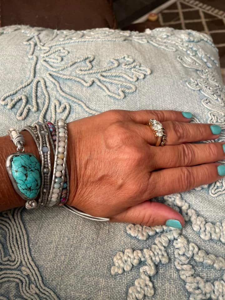 Customer photo review of The Turquoise Protection Wrap Bracelet