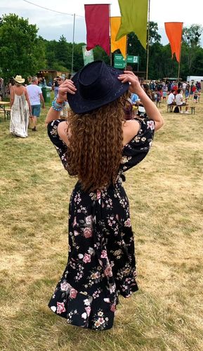 Customer photo review of Curly Ash Blonde