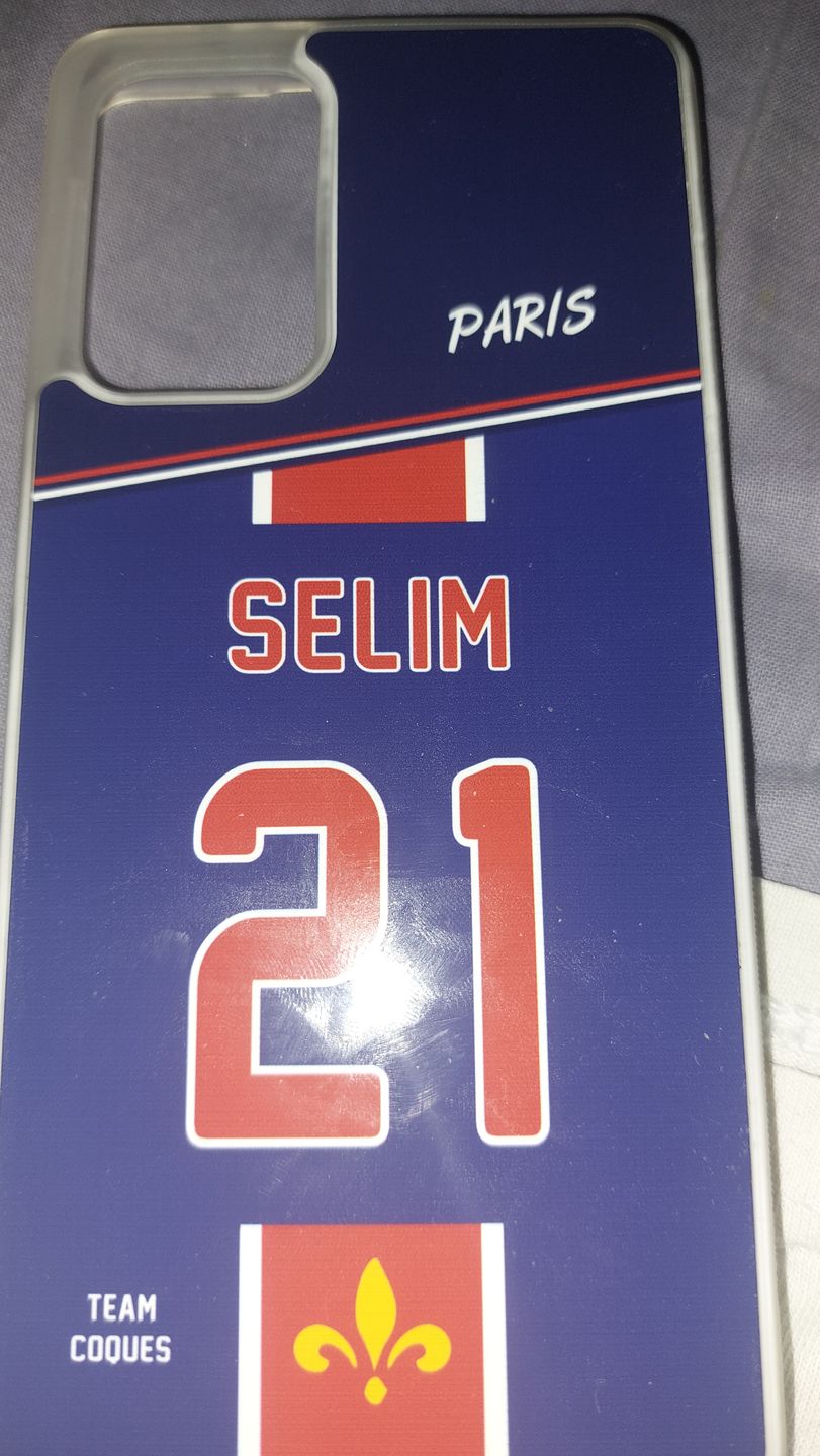Customer photo review of Coque foot PARIS SG Domicile 1 personnalisable - TEAMCOQUES