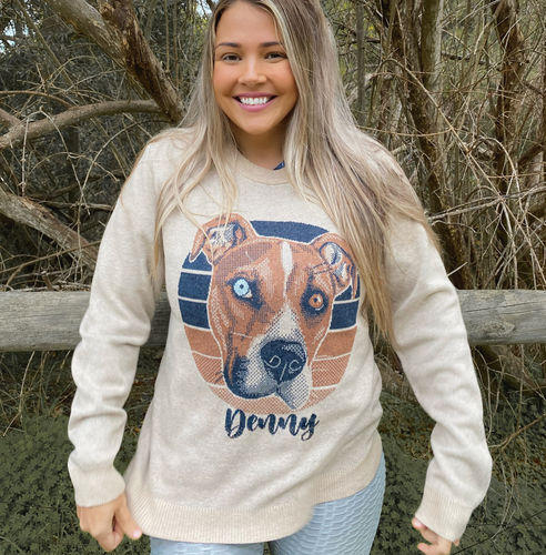 Customer photo review of Full-Body Pet Custom Sweater