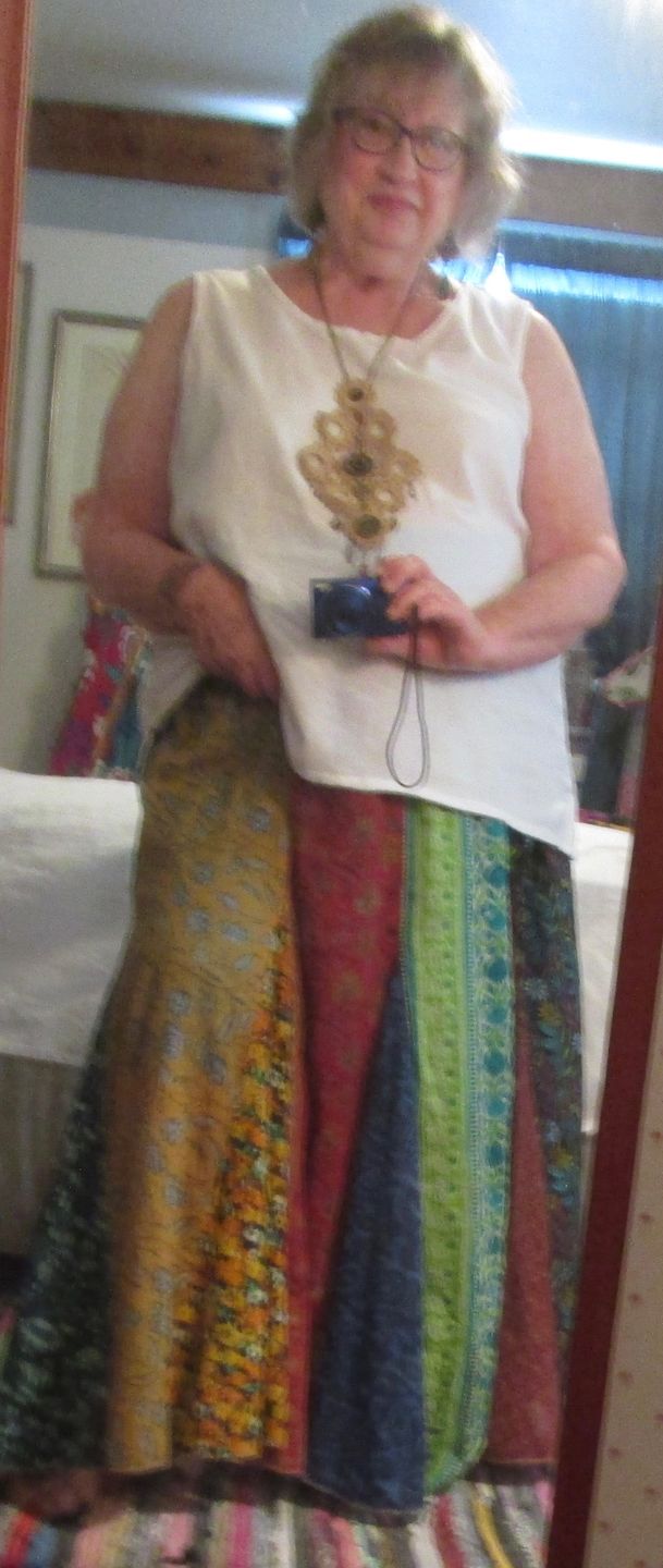 Customer photo review of Peaceful Patchwork Skirt
