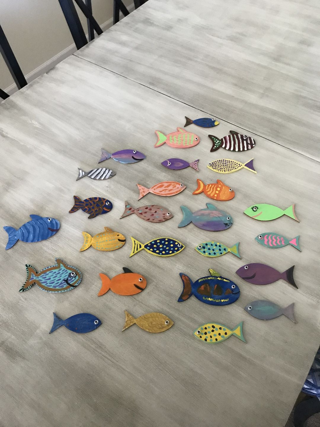 Customer photo review of Unfinished Wooden Fish Shape Silhoutte - Craft- up to 24" DIY