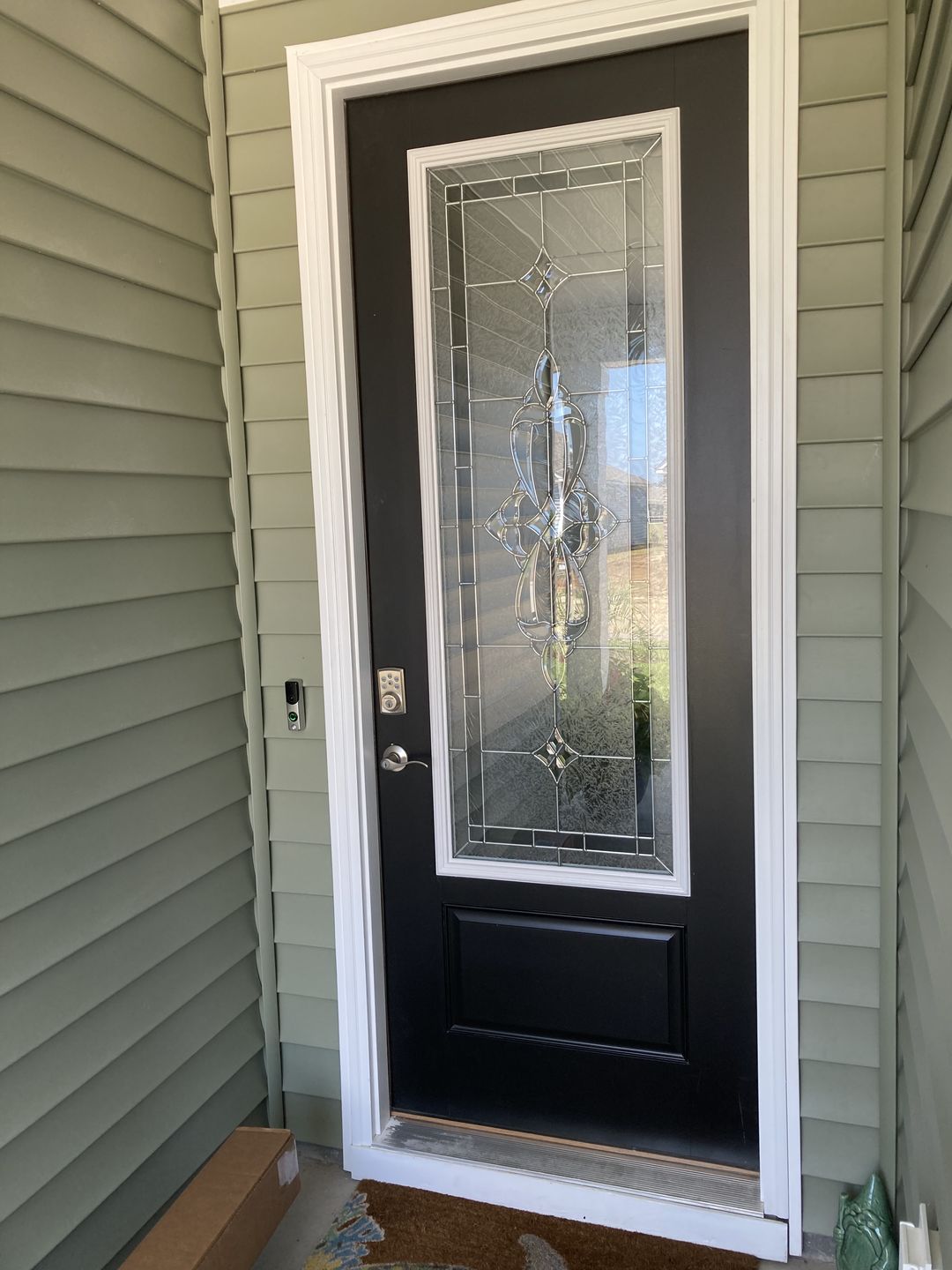 Customer photo review of Wexford Glass and Frame Kit (Full Lite 22" x 64" Glass Size)