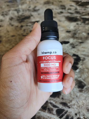 Customer photo review of HH CBG+CBD Tincture - FOCUS (Watermelon Flavor)