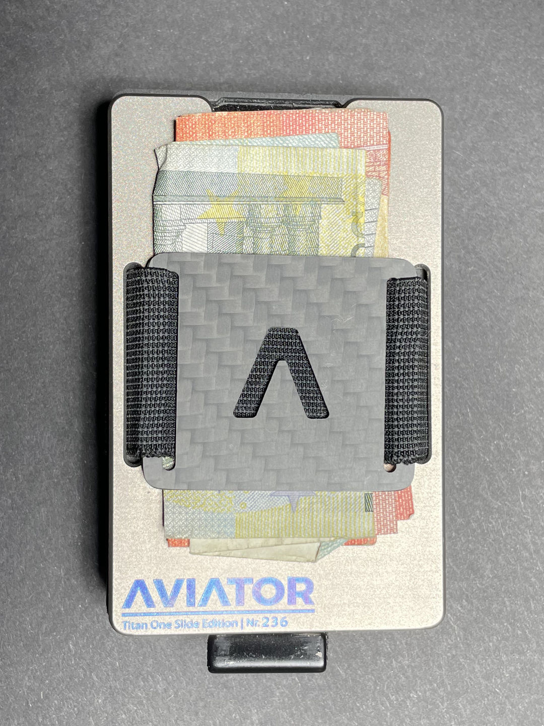 Customer photo review of Titan #1 Edition | Titanium Slim Wallet