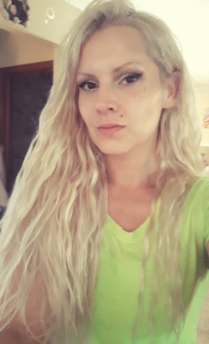 Customer photo review of Full Shine Fusion Nail U Tip Human Hair Extensions 100% Remy Hair White Blonde (#1000)