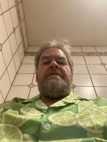 Customer photo review of Green Lime Pattern Print Men's Short Sleeve Shirt