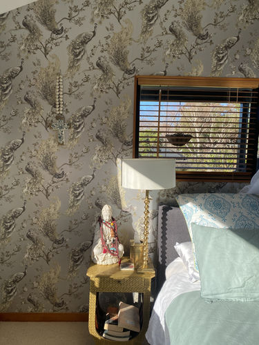 Customer photo review of Sana Peacock Wallpaper - 4 Colours