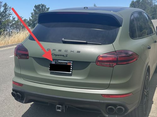 Customer photo review of MONTH MAY / MAY STICKER ON CALIFORNIA LICENSE PLATE
