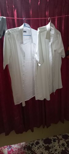 Customer photo review of Double Delight White Shirts - 2 Pcs Combo Pack
