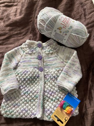 Customer photo review of Baby Mystery Knitting Box