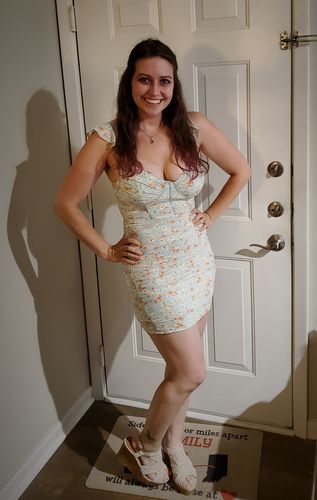 Customer photo review of Brunch All Day Mini Dress