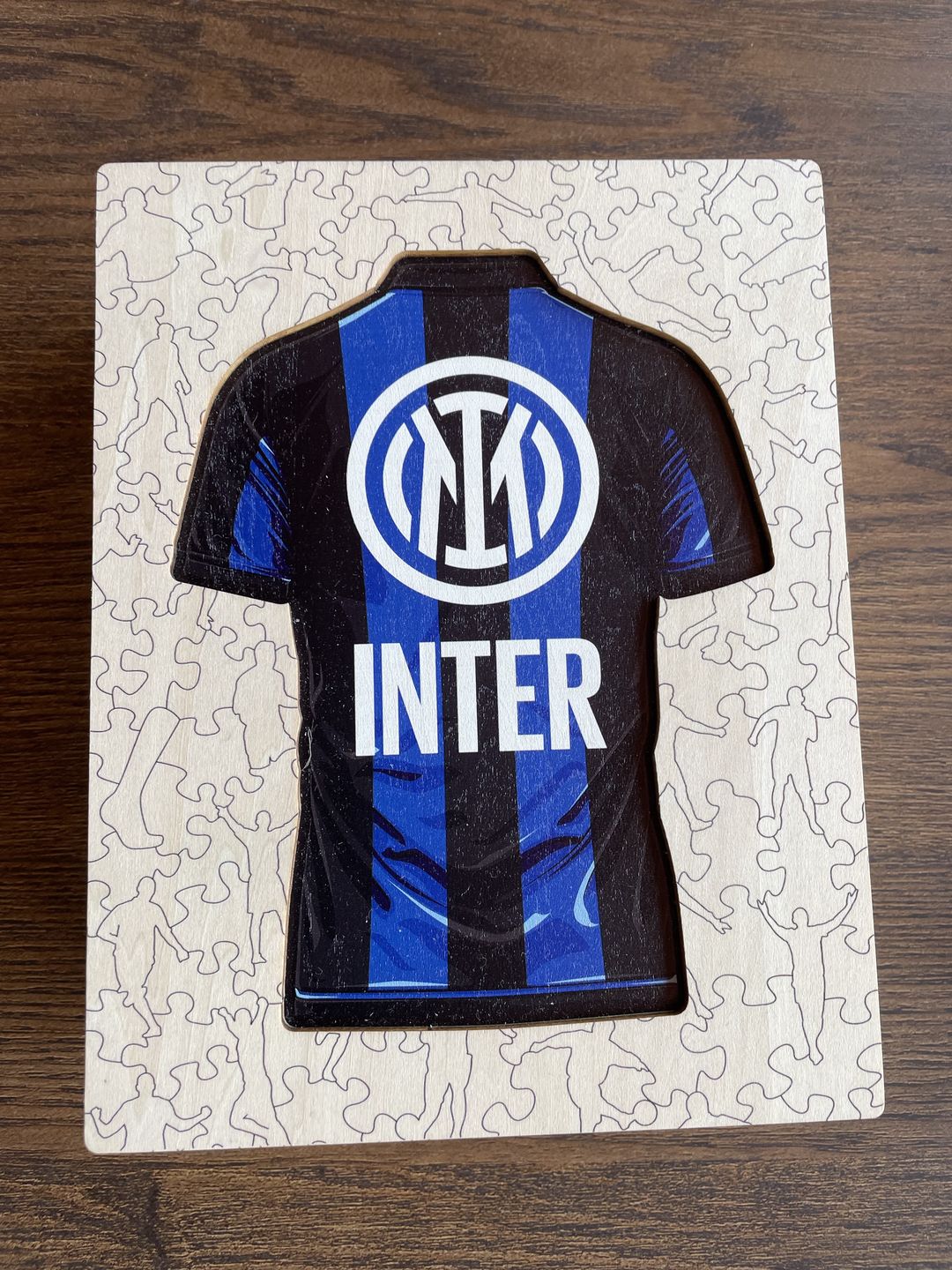 Customer photo review of Official Inter Jersey Wooden Puzzle