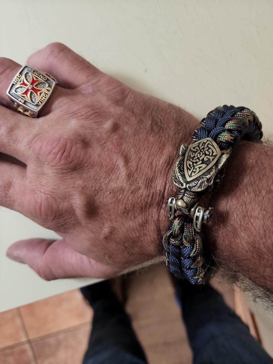 Customer photo review of Vikings Bear Paracord Bracelet