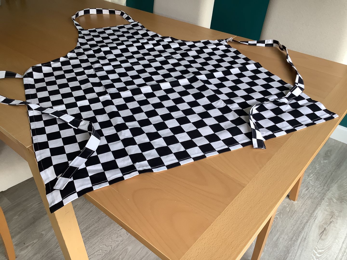 Customer photo review of Chef's Check Cotton Drill Fabric