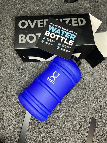 Customer photo review of [New] Navy Blue Flip Cap 2.2L Oversized Bottle (Semi Transparent)