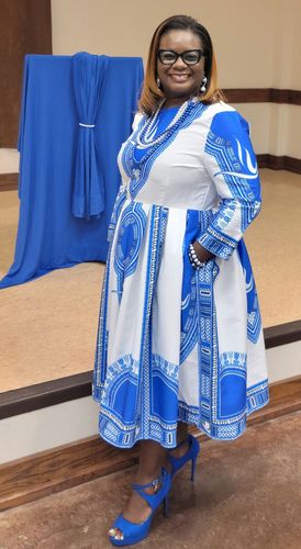 Customer photo review of Zeta A line Dashiki Dress- Pre Order  Ships by May monthend