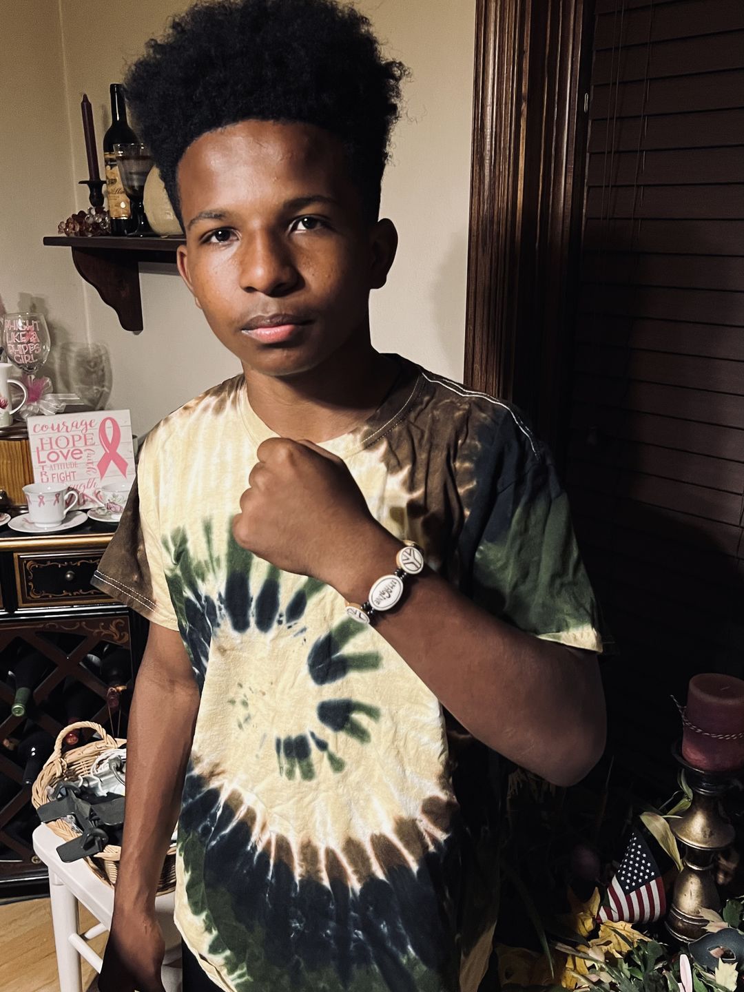Customer photo review of Camo Swirl Tie Dye T Shirt