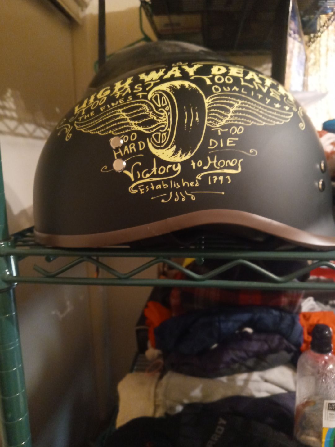 Customer photo review of TAKIZAWA Half Helmet - Curved Style