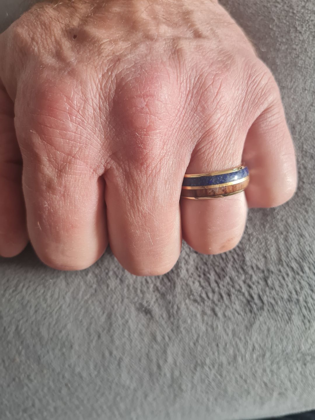 Customer photo review of The Golden Blue 8mm Wonder Ring