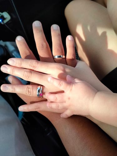 Customer photo review of Rethymno Wedding Rings