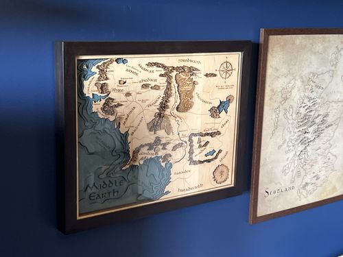 Customer photo review of 3D EARTH WOOD MAP
