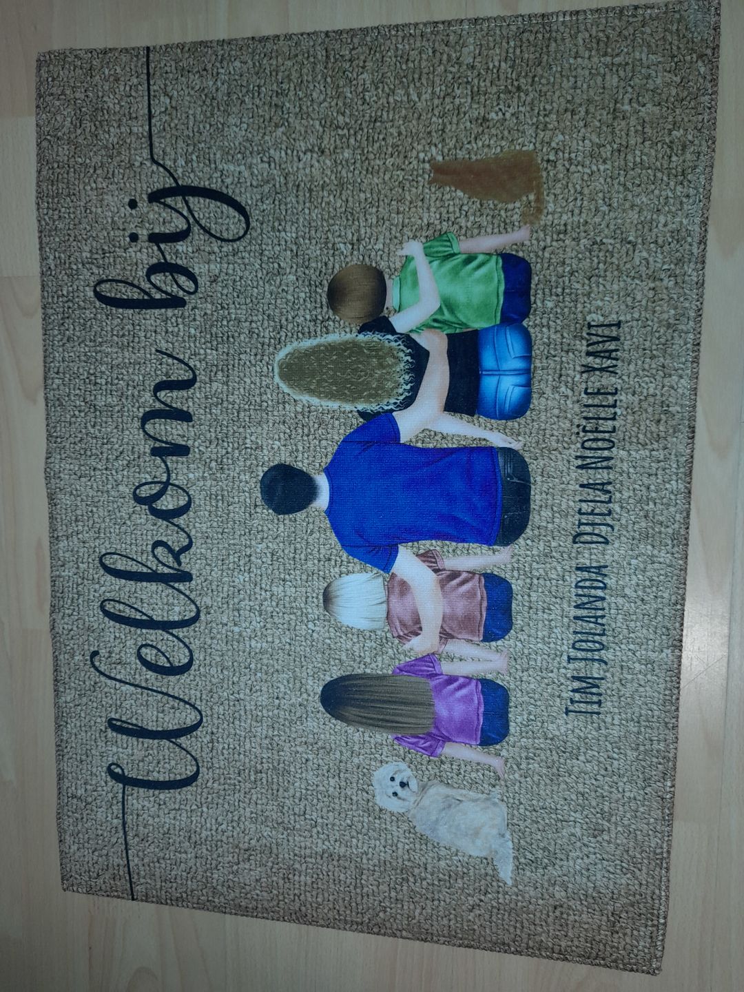 Customer photo review of Familie - Gepersonaliseerde deurmat