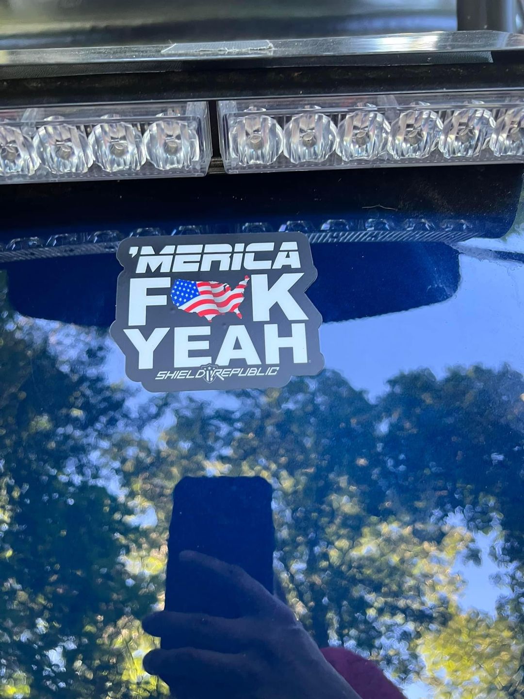Customer photo review of Merica Fuck Yeah Decal