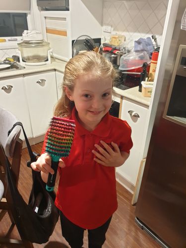 Customer photo review of My Sensory Space Detangler Hairbrush