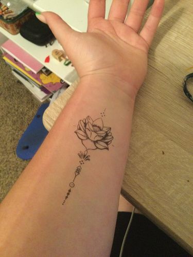 Customer photo review of Lotus Flower Tattoo