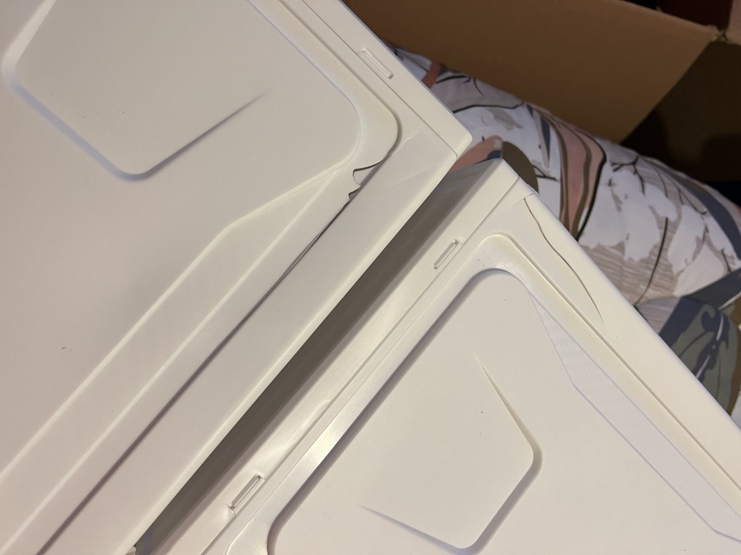 Customer photo review of Set 10 Cajas Organizadoras de Zapatos Blanco Transparente