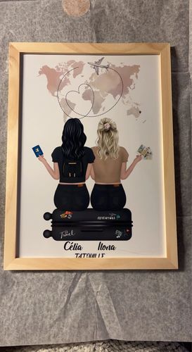 Customer photo review of Affiche Personnalisée - Meilleure Amie Voyage