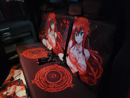 Customer photo review of Rias Gremory Car Back Seat Custom Funny High School Dxd Anime Accessories
