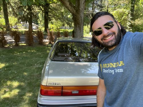 Customer photo review of 1986 Acura Brand Tee - Red