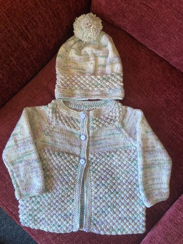 Customer photo review of Baby Mystery Knitting Box