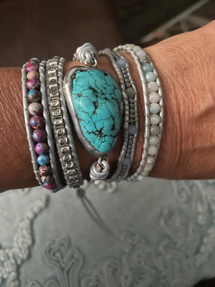 Customer photo review of The Turquoise Protection Wrap Bracelet