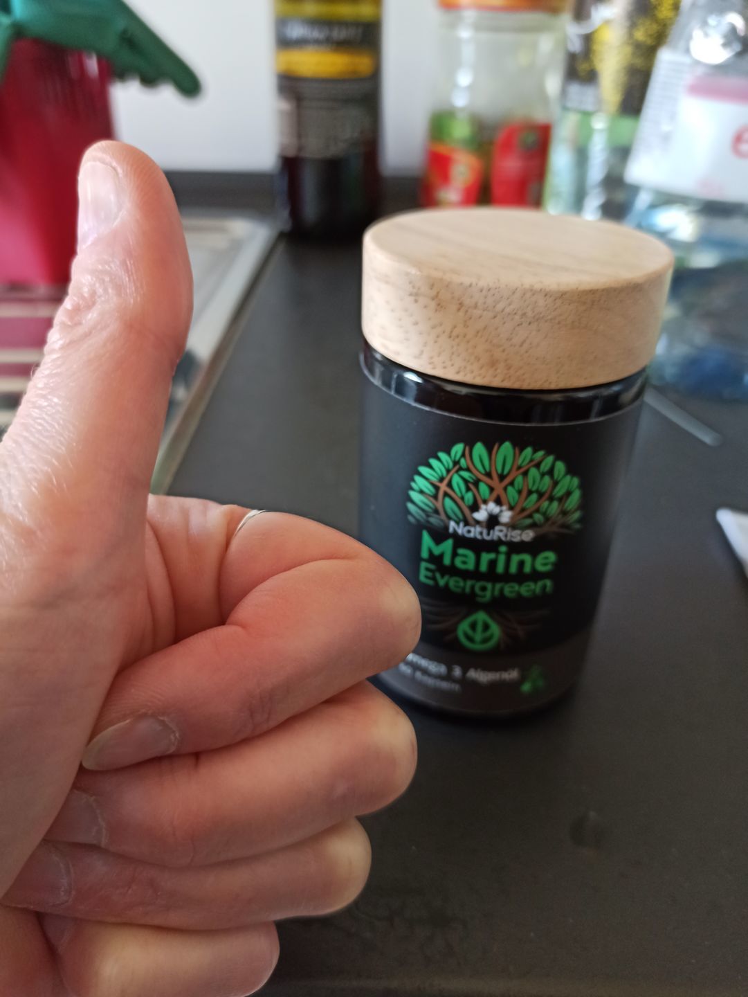 Customer photo review of Olio di alghe Omega 3 (60 capsule)