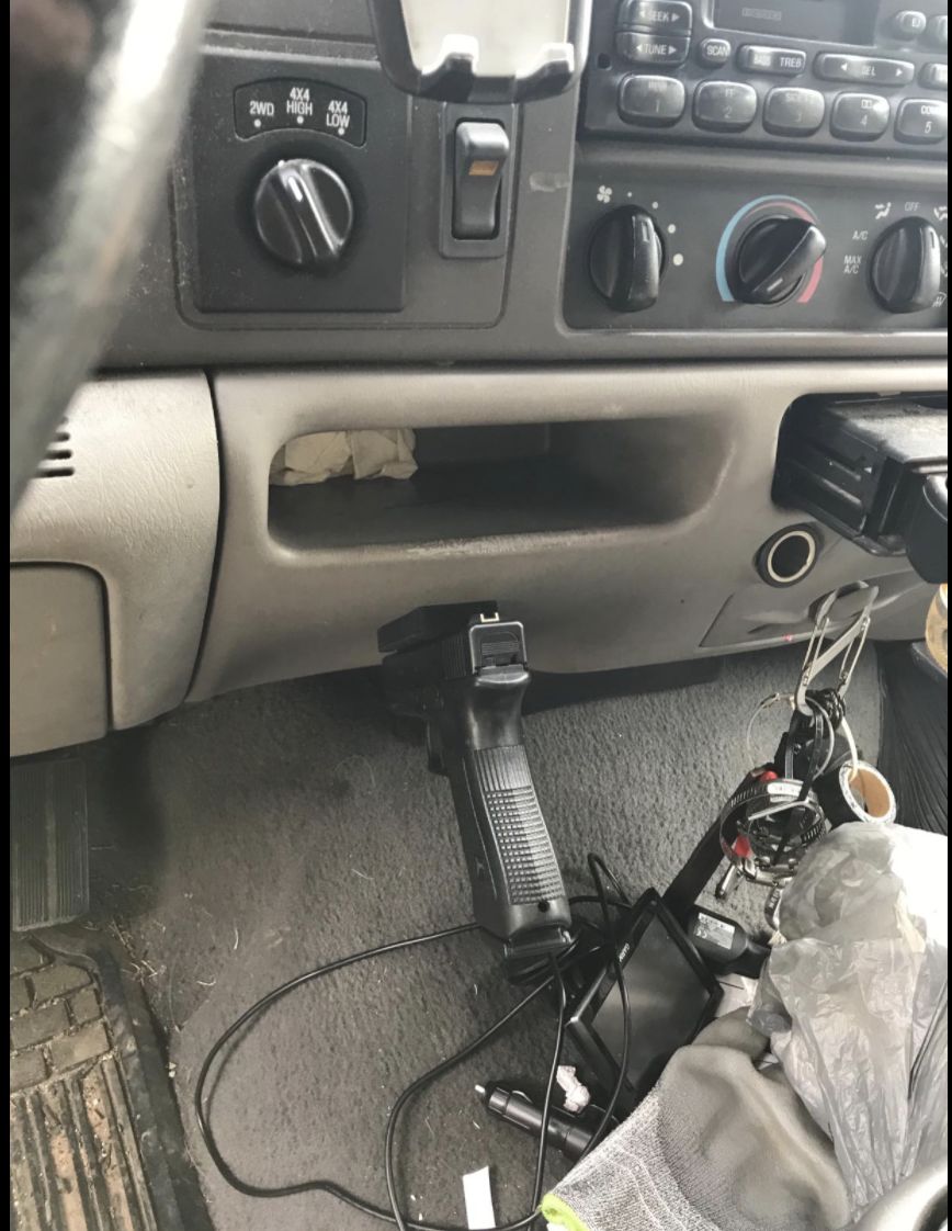 Customer photo review of FlexSolo Gun Magnet Mount - Holds Up to 43 Pounds - Perfect for Cars, Gun Safes, Offices